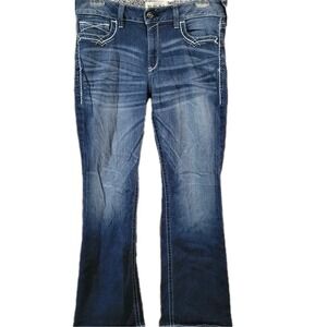 Ariat Mid Rise Bootcut Jeans Size 33 x 32 Marine Wash Cowgirl Equestrian Western